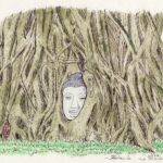 治井ケルン代表作　　　　菩提樹に守られた仏頭